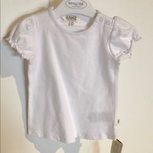 Girls Kanz Bright white Short sleeve shirt